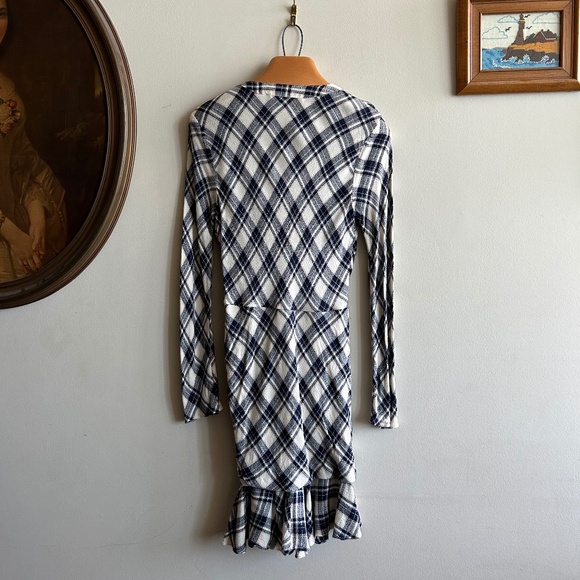 Veronica Beard Rowe Dress in Navy Plaid - Picture 7 of 14